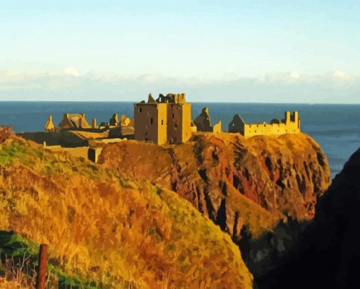 Dunnottar Castle In Scotland Diamond Painting