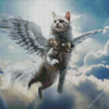 Flying Cat Diamond Painting