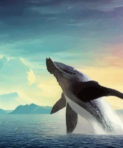 Humpback Whale Jumping Diamond Painting