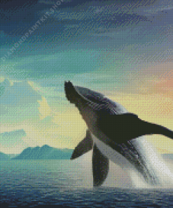 Humpback Whale Jumping Diamond Painting