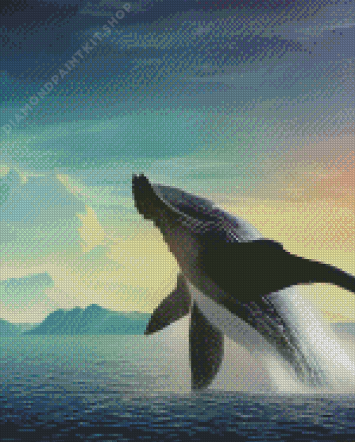 Humpback Whale Jumping Diamond Painting