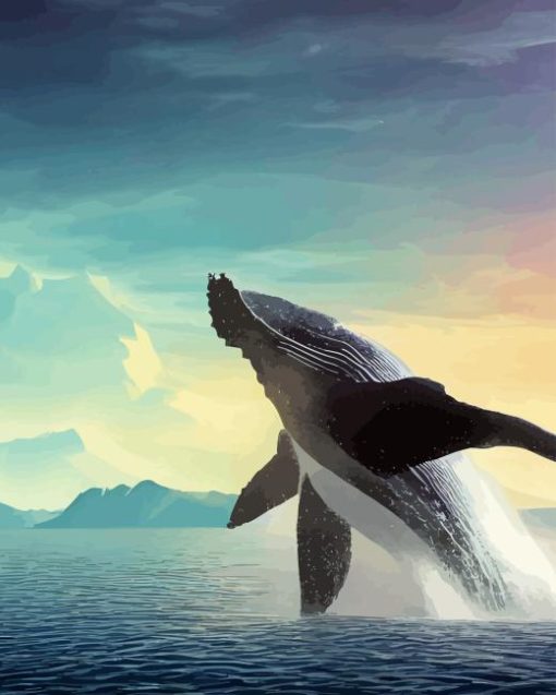 Humpback Whale Jumping Diamond Painting