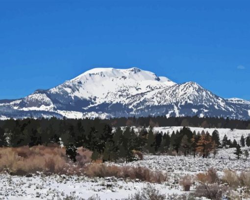 Mammoth Mountain Snow Diamond Painting