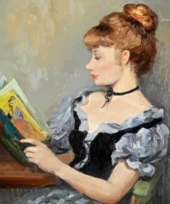 Marcel Dyf Woman Reading A Book Diamond Painting