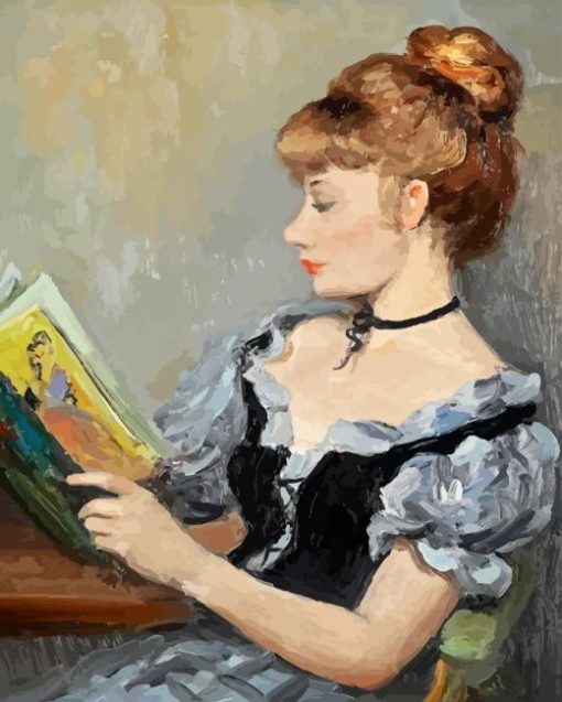 Marcel Dyf Woman Reading A Book Diamond Painting