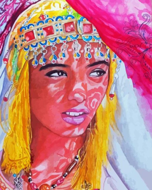 Moroccan Amazigh Girl Diamond Painting