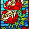 Rose With Stained Glass Diamond Painting