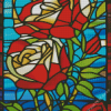 Rose With Stained Glass Diamond Painting