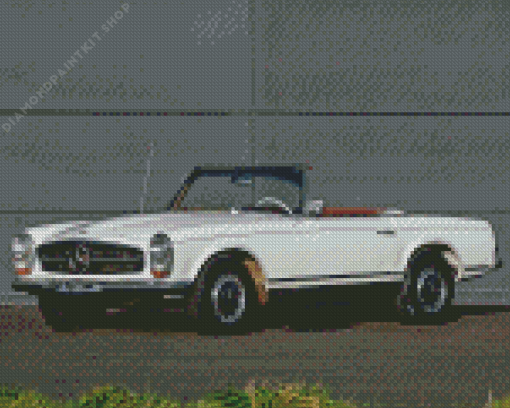 White Mercedes 200 Sl Diamond Painting