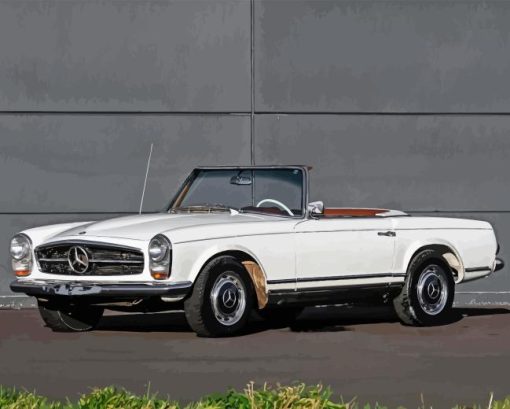 White Mercedes 200 Sl Diamond Painting