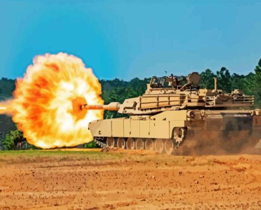 Abrams Tank Diamond Painting