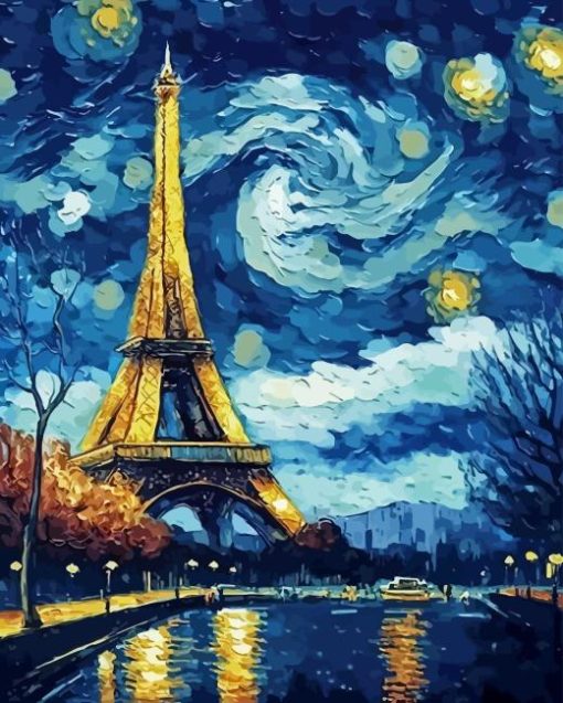 Abstract Paris Night Diamond Painting