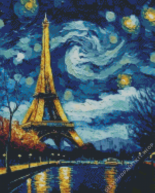 Abstract Paris Night Diamond Painting