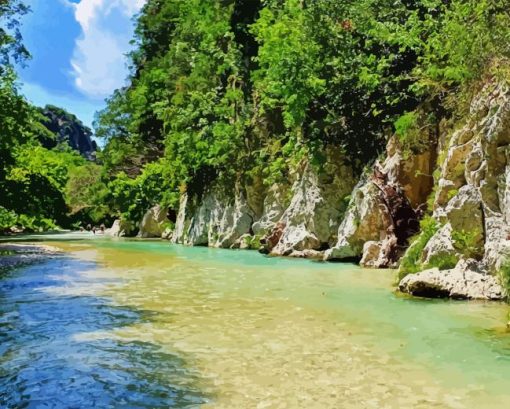 Acheron River In Greece Diamond Painting