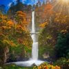 Autumn In Multnomah Falls Diamond Painting