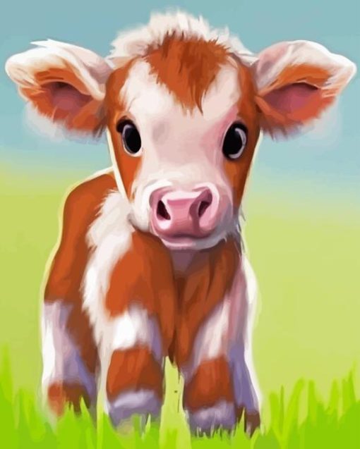 Baby Cow Diamond Painting