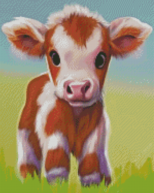 Baby Cow Diamond Painting