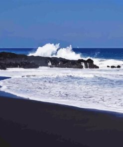 Black Sand Beach Diamond Painting