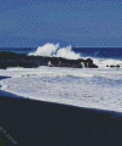 Black Sand Beach Diamond Painting