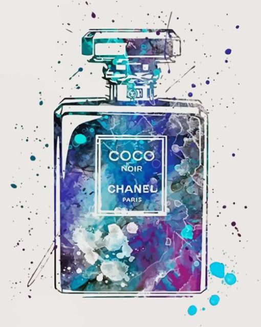 Blue Chanel Bottle Diamond Painting