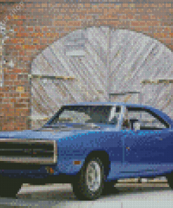 Blue Dodge Charger Diamond Painting