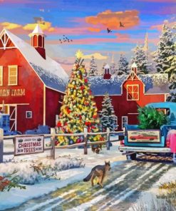 Christmas Farm Diamond Painting