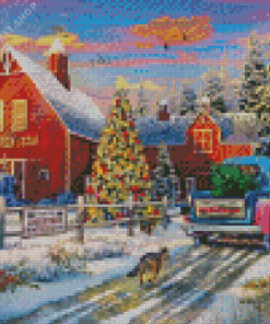 Christmas Farm Diamond Painting