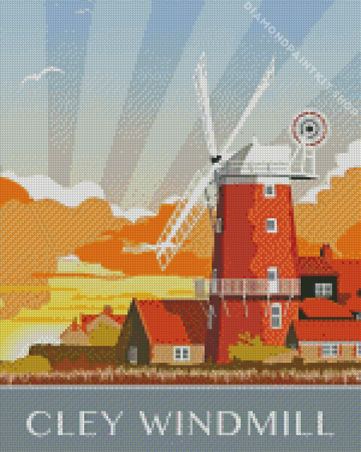 Cley Windmill Poster Diamond Painting