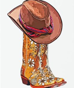 Cowgirl Boot Diamond Painting