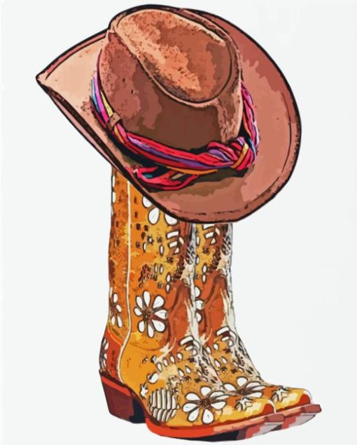 Cowgirl Boot Diamond Painting