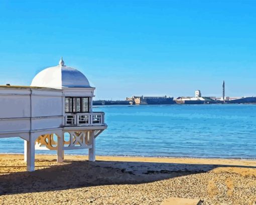 La Caleta Cadiz Beach Diamond Painting