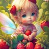 Little Fairy And Strawberries Diamond Painting