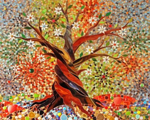 Mosaic Tree Diamond Painting