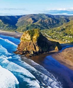 New Zealand Piha Sea Diamond Painting