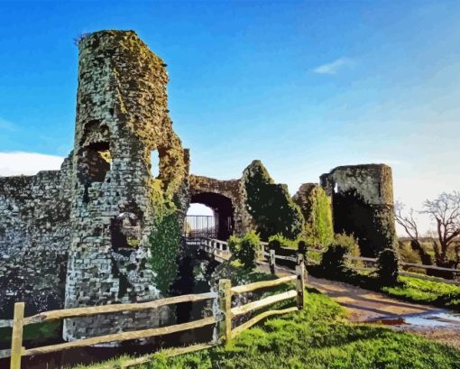 Pevensey Castle Diamond Painting