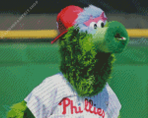 Phillies Phanatic Mascot Diamond Painting