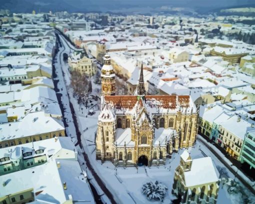 Snowy Kosice Diamond Painting