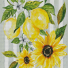 Sunflowers And Lemons Diamond Painting