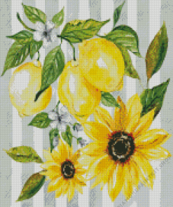 Sunflowers And Lemons Diamond Painting