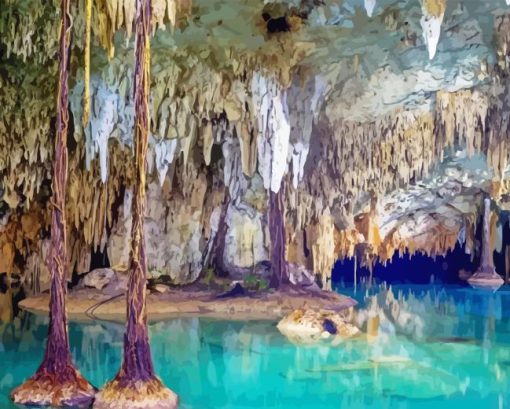 Tulum Cenotes Sac Actun Diamond Painting