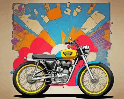 Vintage Royal Enfield Interceptor Diamond Painting