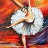 Abstract Ballerina In White Dress Diamond Painting