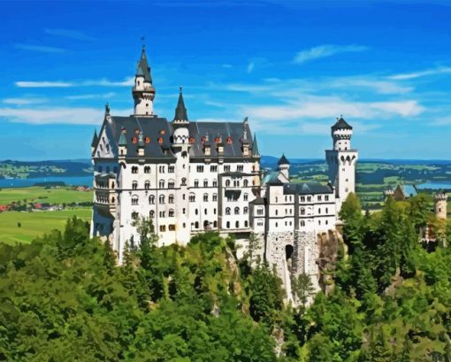 Bavarian Alps Castle Diamond Painting