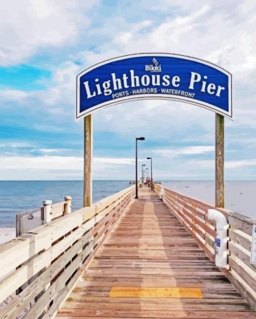 Biloxi Lighthouse Pier Diamond Painting