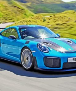 Blue Porsche 911 G2 Diamond Painting