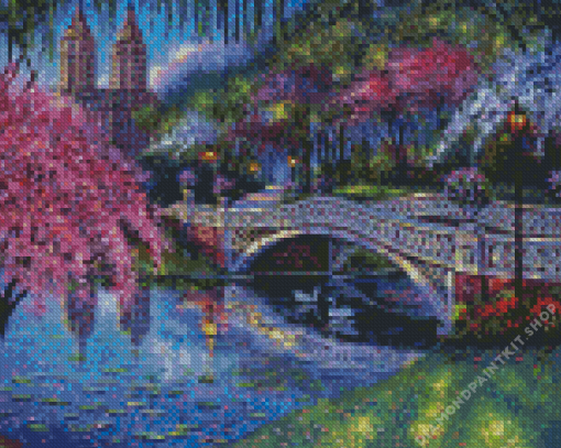 Bow Bridge Central Park Diamond Painting