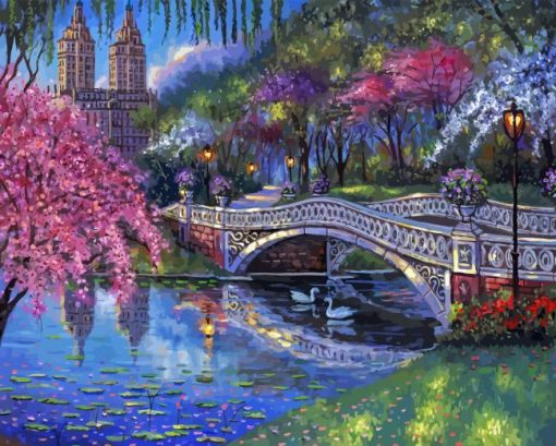 Bow Bridge Central Park Diamond Painting