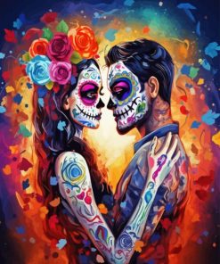 Day Of The Dead Love Diamond Painting