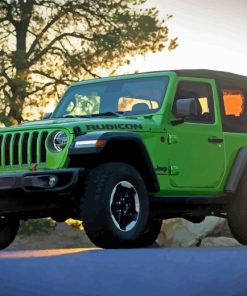 Green Jeep Diamond Painting