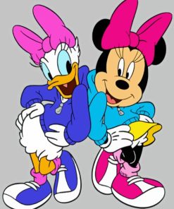 Minnie Mouse And Daisy Duck Art Diamond Painting